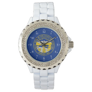 Reloj De Pulsera Bandera del estado de Nebraska