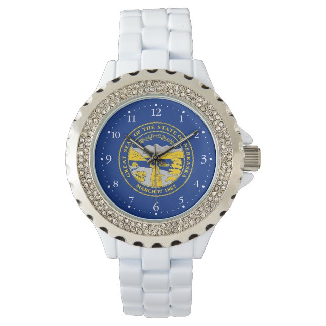 Reloj De Pulsera Bandera del Estado de Nebraska (Anverso)