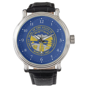 Reloj De Pulsera Bandera del estado de Nebraska