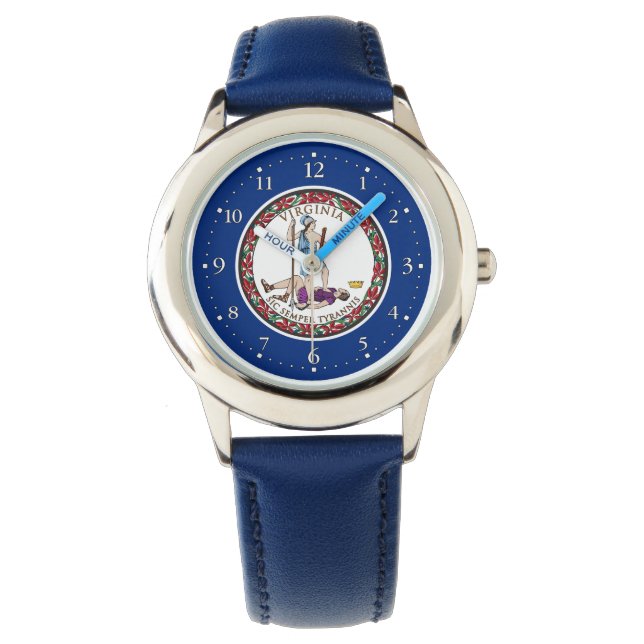 Reloj De Pulsera Bandera del Estado de Virginia (Anverso)