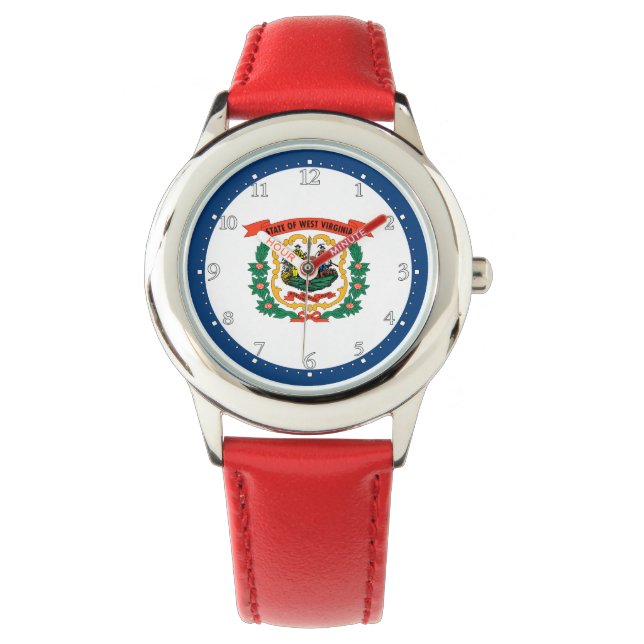 Reloj De Pulsera Bandera del Estado de Virginia Occidental (Anverso)