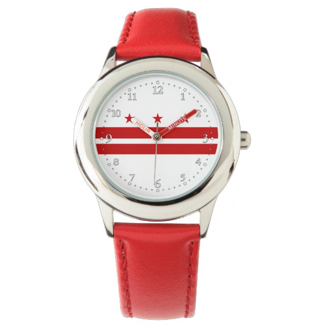 Reloj De Pulsera Bandera del estado de Washington DC (Anverso)