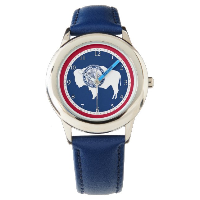 Reloj De Pulsera Bandera del estado de Wyoming (Anverso)
