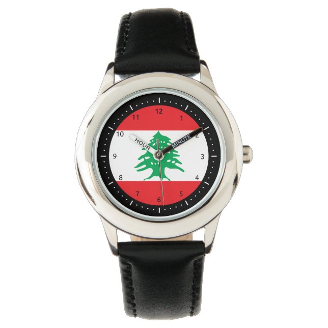 Reloj De Pulsera Bandera del Líbano Watch (Anverso)