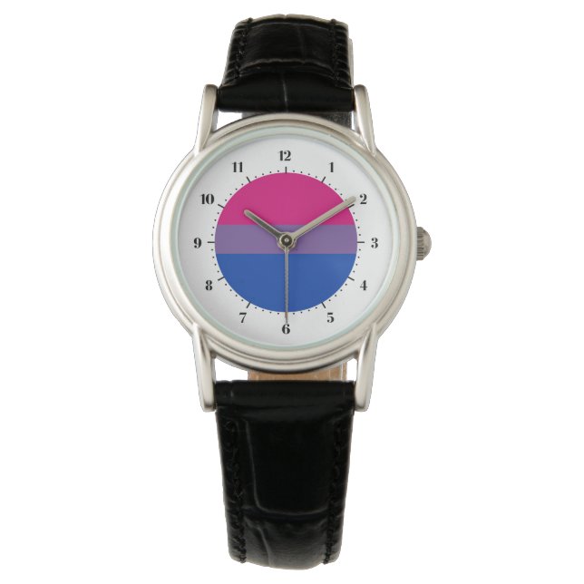 Reloj De Pulsera Bandera del orgullo bisexual (Anverso)