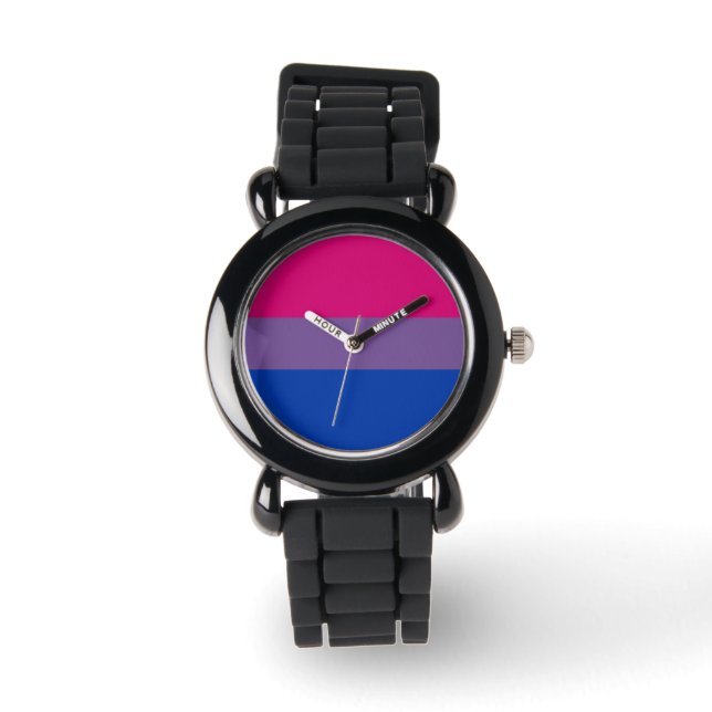 Reloj De Pulsera Bandera del Orgullo Bisexual (Anverso)