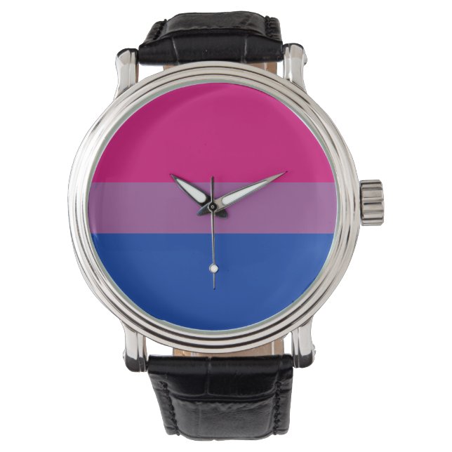 Reloj De Pulsera Bandera del Orgullo Bisexual (Anverso)