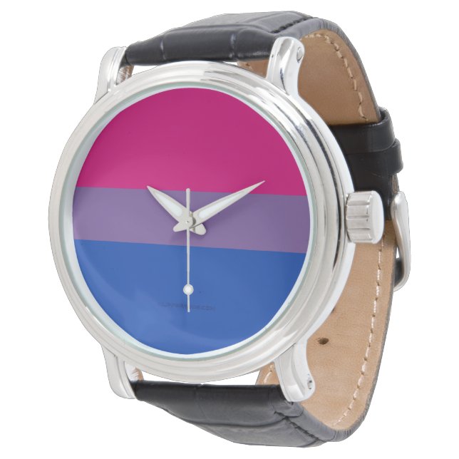 Reloj De Pulsera Bandera del Orgullo Bisexual de SlipperyJoe lavand (Angular)