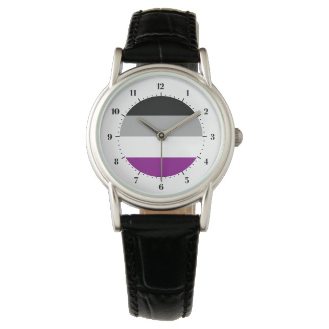 Reloj De Pulsera Bandera del orgullo de asexualidad (Anverso)