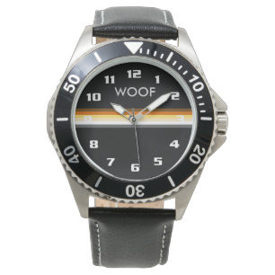 Reloj De Pulsera Bandera del Orgullo Gay WOOF Masculine and Sleek
