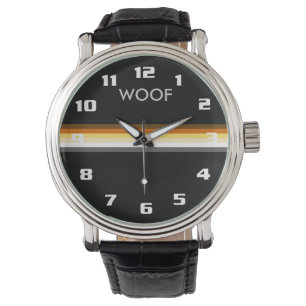 Reloj De Pulsera Bandera del Orgullo Gay WOOF Masculine and Sleek