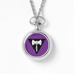 Reloj De Pulsera bandera del orgullo lésbico SlipperyJoe feminista 