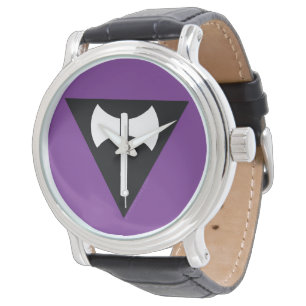 Reloj De Pulsera Bandera del orgullo lésbico SlipperyJoe feminista