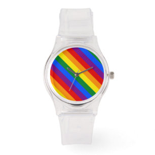 Reloj De Pulsera Bandera del Orgullo LGBTQ gay arcoiris trans lesbi