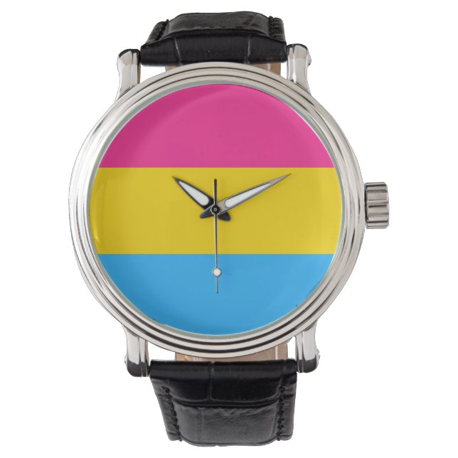Reloj De Pulsera Bandera del Orgullo Pansexual (Anverso)