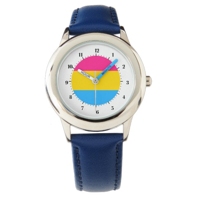 Reloj De Pulsera Bandera del orgullo pansexualidad (Anverso)