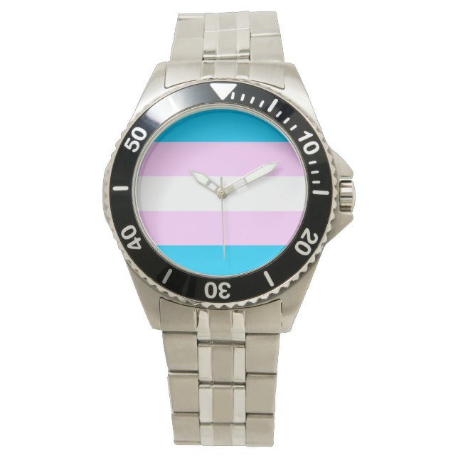 Reloj De Pulsera Bandera del orgullo trans (Anverso)