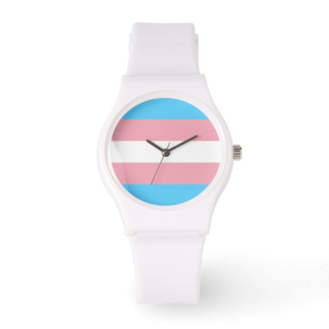 Reloj De Pulsera Bandera del Orgullo Transgénero (Anverso)