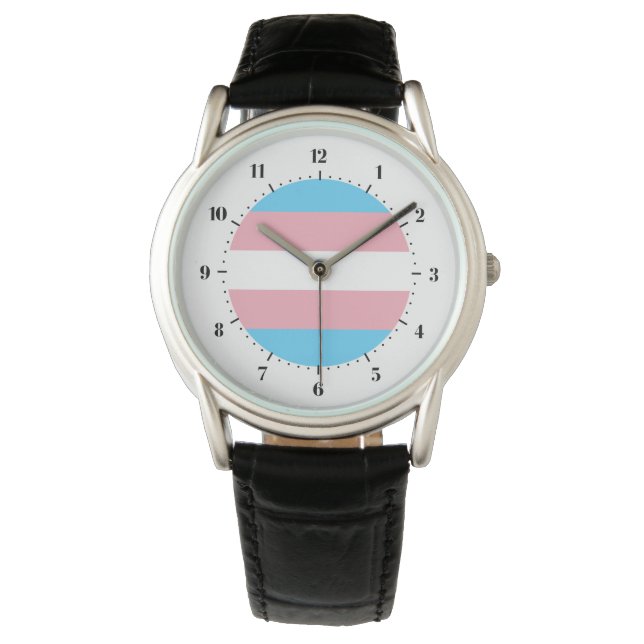 Reloj De Pulsera Bandera del orgullo transgénero (Anverso)