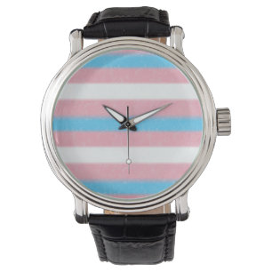 Reloj De Pulsera Bandera del Orgullo Transgénero de bordes Suaves