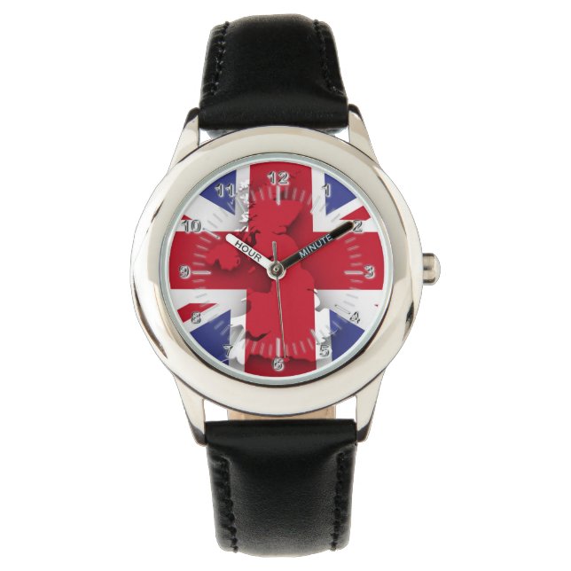 Reloj De Pulsera Bandera del país británico (Anverso)