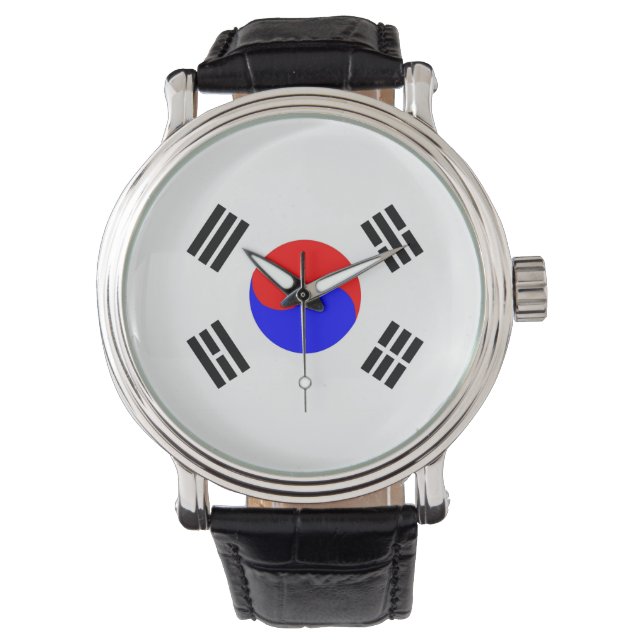Reloj De Pulsera bandera del país corea del sur (Anverso)