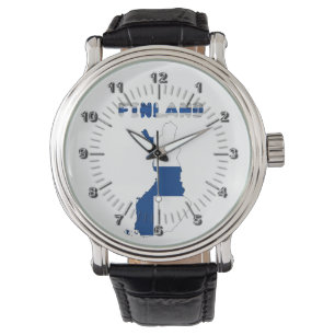 Reloj De Pulsera Bandera del país finlandés