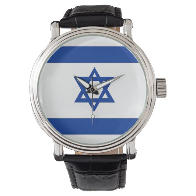Reloj De Pulsera bandera del país israel jew david star (Anverso)