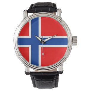 Reloj De Pulsera bandera del país noruega noruega