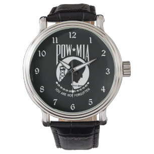 Reloj De Pulsera Bandera del POW MIA: Soldados desaparecidos en la