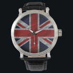 Reloj De Pulsera Bandera del Reino Unido 3<br><div class="desc">Vintage de la bandera del Reino Unido. El diseño está disponible en otros productos.</div>