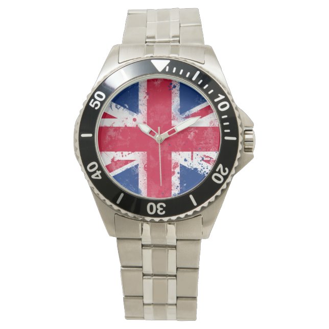 Reloj De Pulsera Bandera del Reino Unido o la bandera de la Unión (Anverso)