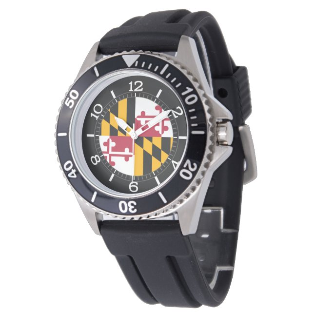 Reloj De Pulsera Bandera dinámica del estado de Maryland (Angular)
