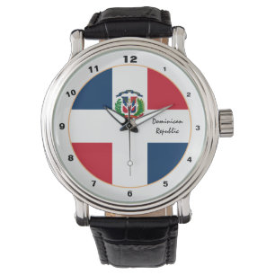 Reloj De Pulsera Bandera dominicana, diseño/moda de República Domin