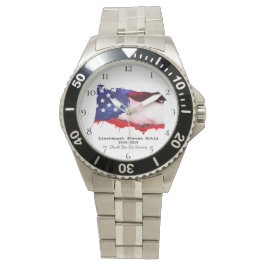 Reloj De Pulsera *~* Bandera EEUU Veterano Ejército Azul Blanco Roj