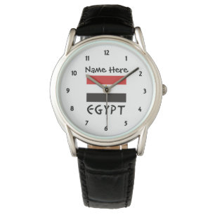 Reloj De Pulsera Bandera egipcia personalizada 