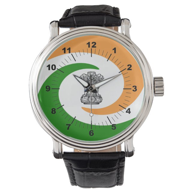 Reloj De Pulsera Bandera espiral india (Anverso)