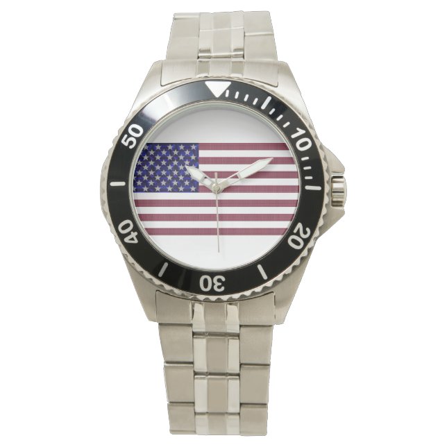 Reloj De Pulsera Bandera estadounidense (Anverso)