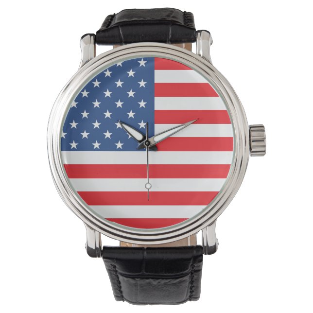 Reloj De Pulsera Bandera estadounidense (Anverso)