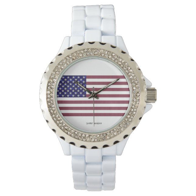 Reloj De Pulsera Bandera estadounidense (Anverso)