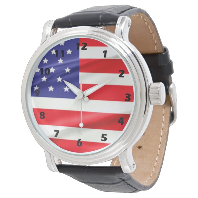 Reloj De Pulsera Bandera estadounidense (Angular)