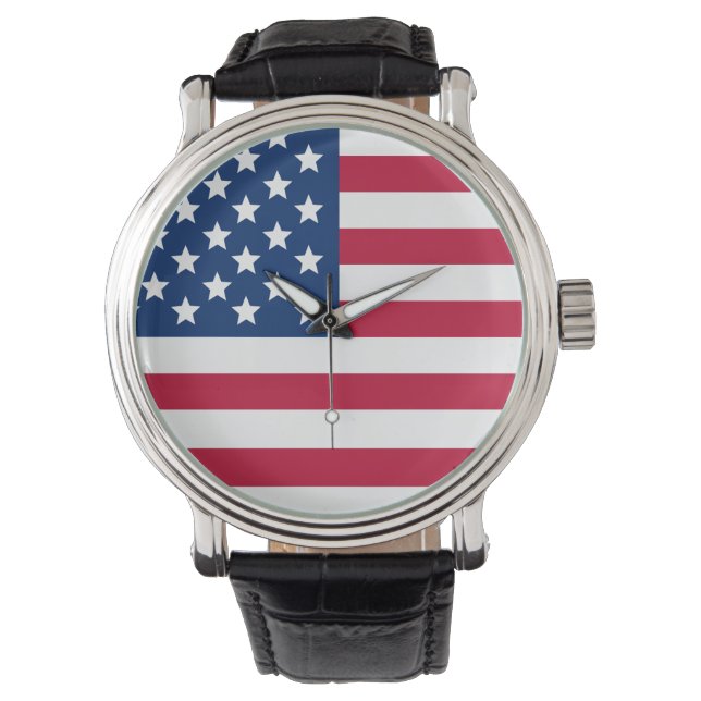 Reloj De Pulsera Bandera estadounidense (Anverso)