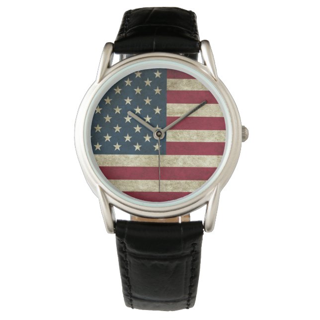 Reloj De Pulsera Bandera estadounidense (Anverso)