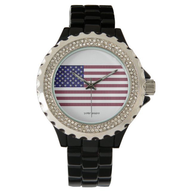 Reloj De Pulsera Bandera estadounidense (Anverso)
