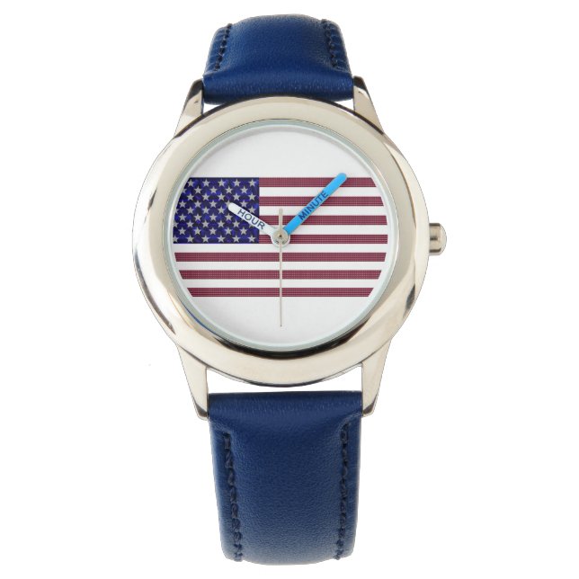 Reloj De Pulsera Bandera estadounidense (Anverso)