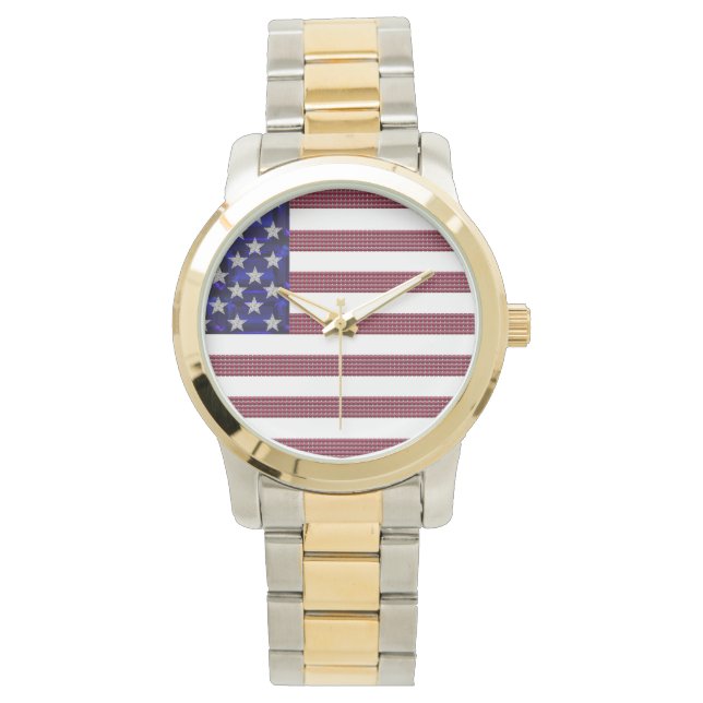 Reloj De Pulsera Bandera estadounidense (Anverso)