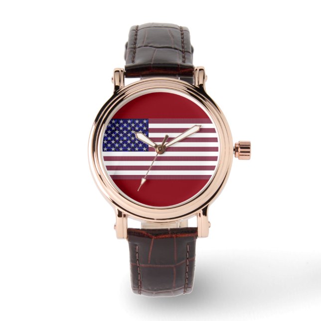 Reloj De Pulsera Bandera estadounidense (Anverso)