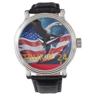 Reloj De Pulsera Bandera estadounidense Águila estadounidense TRUMP