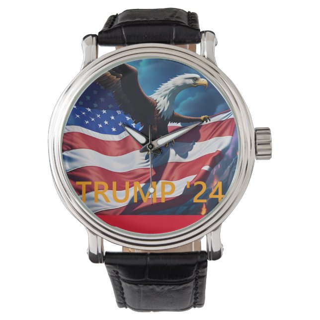 Reloj De Pulsera Bandera estadounidense Águila estadounidense TRUMP (Anverso)