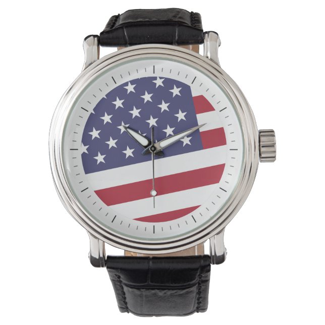 Reloj De Pulsera Bandera estadounidense - Celebrar la llegada de un (Anverso)